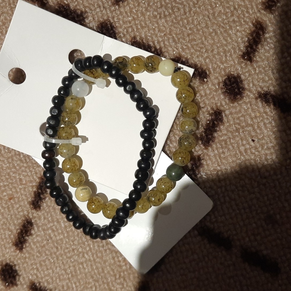 NWT MEN'S LOT OF TWO STRETCHY BRACELETS H&M